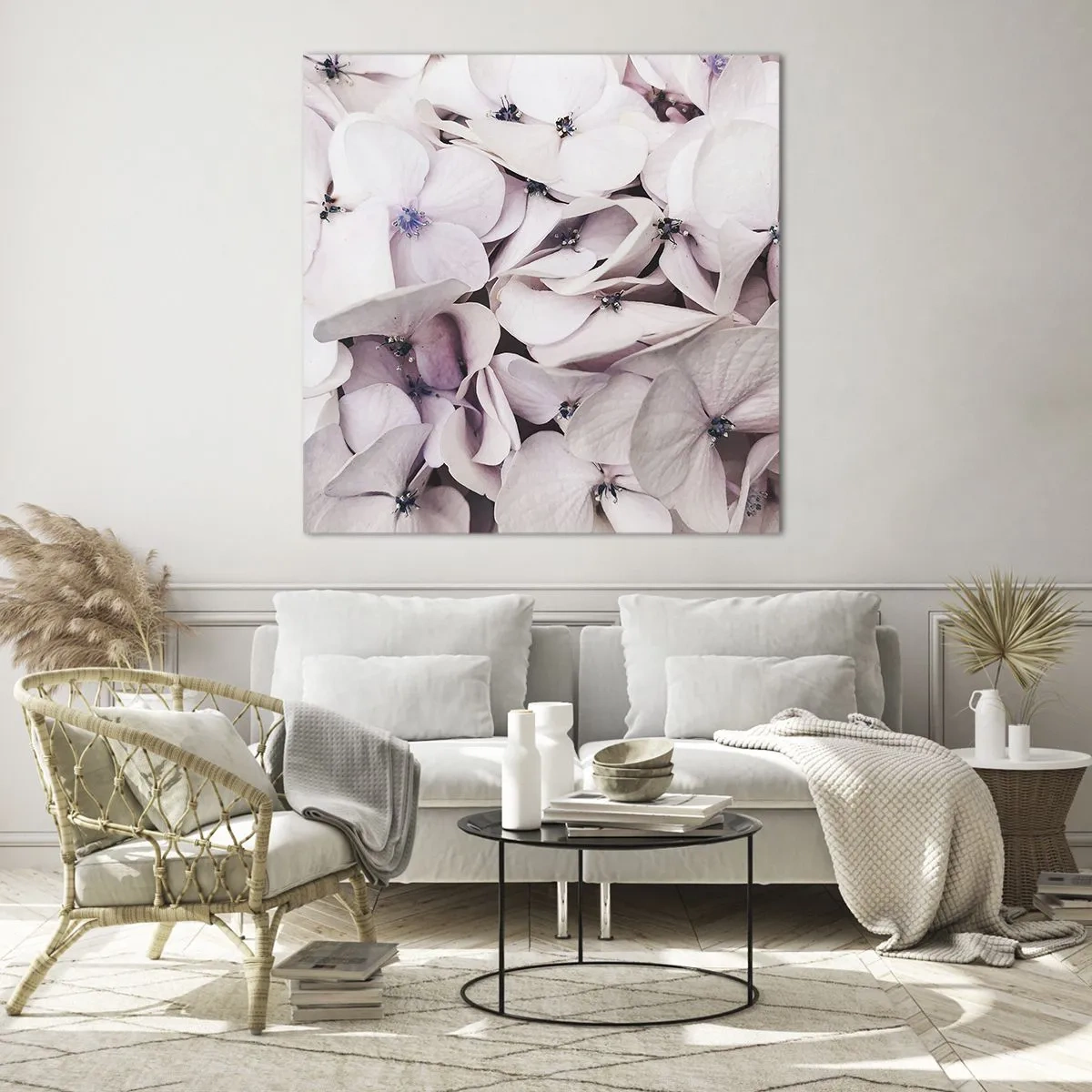 Üveg kép - A virágok áradatában - 70x70 cm