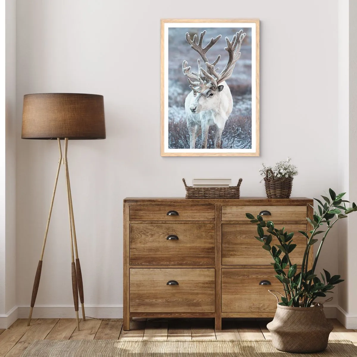 Poszter világos tölgy keretben - Portré a napon - 61x91 cm