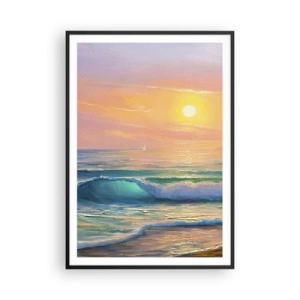 Poszter fehér keretben - A hullámok türkizkék dala - 70x100 cm