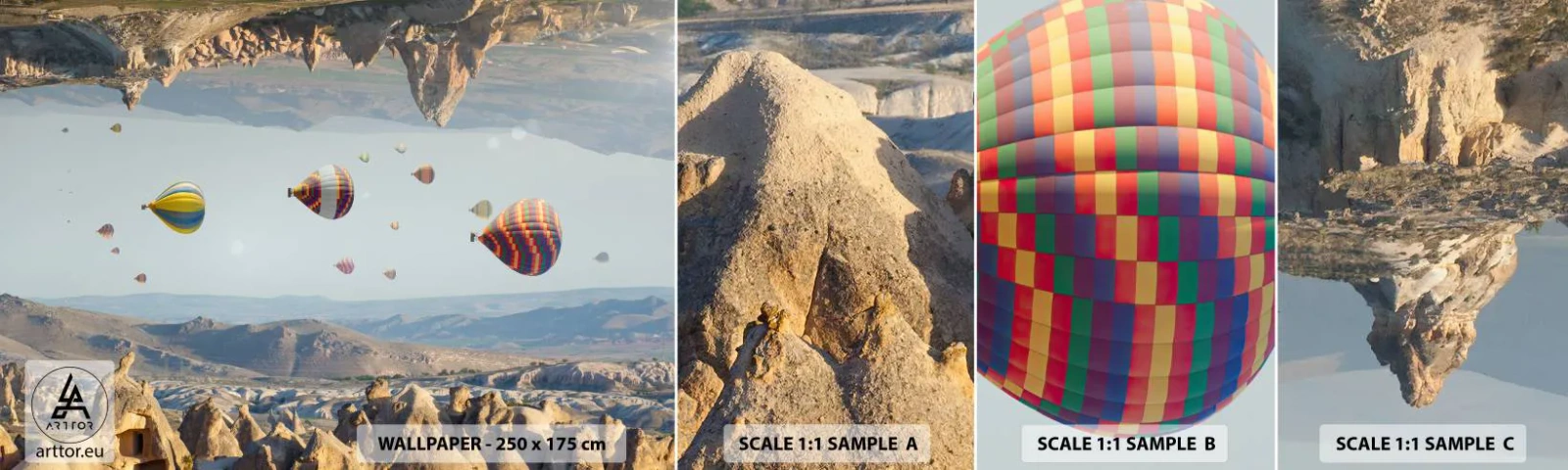 Fotótapéta Minta Öntapadós Deluxe Sticker - Itt minden lehetséges - Absztrakció, Léggömbök, Tájkép - 100x30 cm