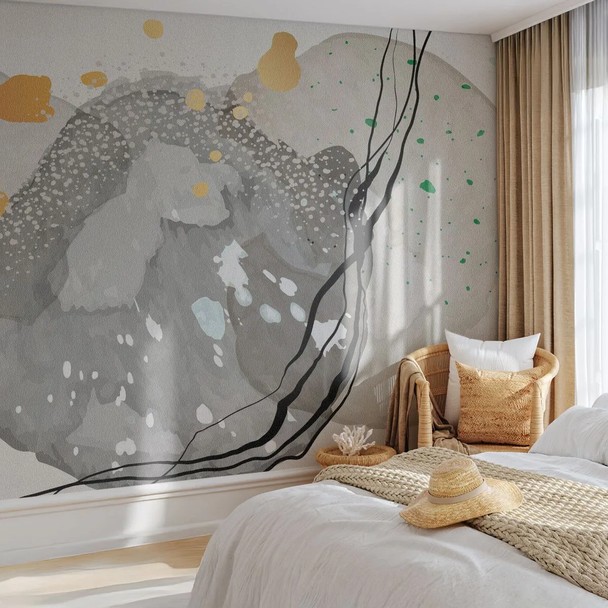 Öntapadós Fotótapéta Deluxe Sticker - Organikus kompozíció - Absztrakció, Blots, Festék - 400x280 cm