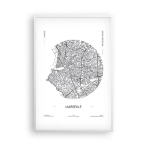 Poszter fekete keretben - Marseille anatómiája - 61x91 cm
