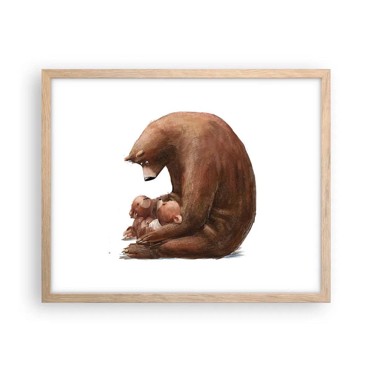 Poszter világos tölgy keretben - Szép álmokat gyerekek - 50x40 cm