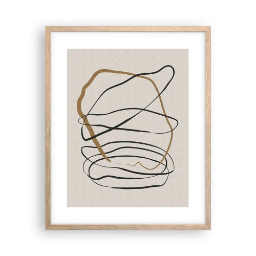 Poszter világos tölgy keretben - Kompozíció - birtokló tánc - 40x50 cm