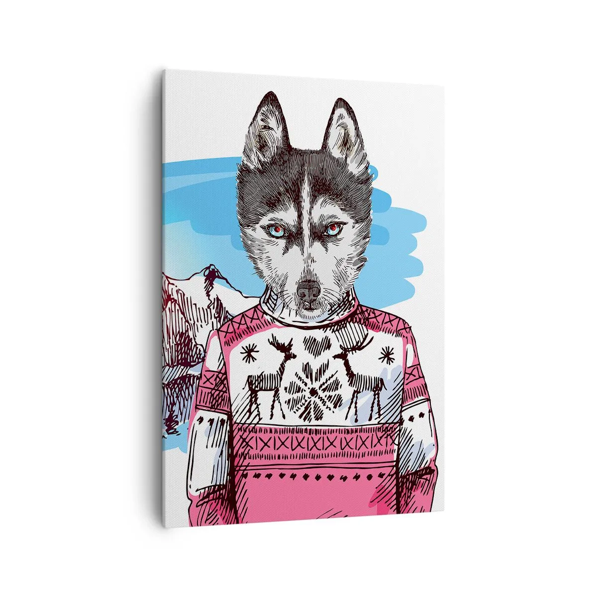 Vászonkép - Farkas báránygyapjúban - 70x100 cm