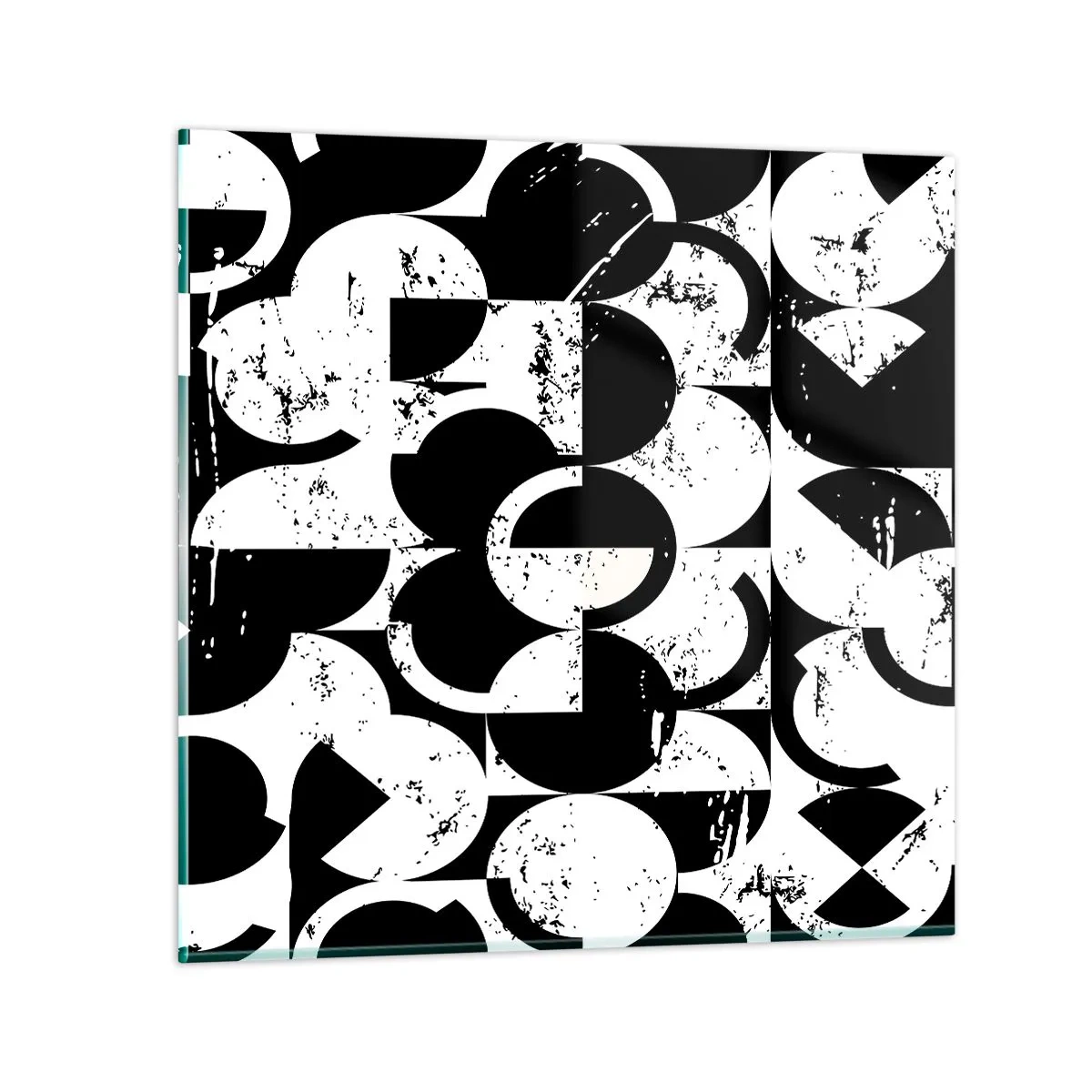 Üveg kép - A fehér fehér, a fekete pedig fekete - 30x30 cm