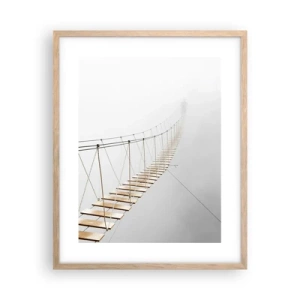 Poszter világos tölgy keretben - Hová vezet? - 40x50 cm