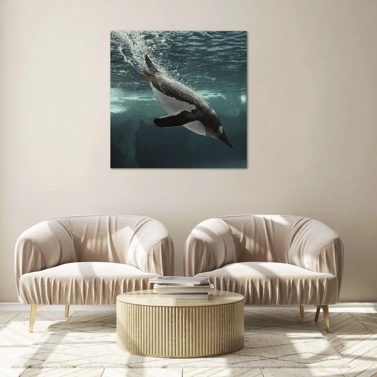 Üveg kép - Üdv a világomban - 60x60 cm