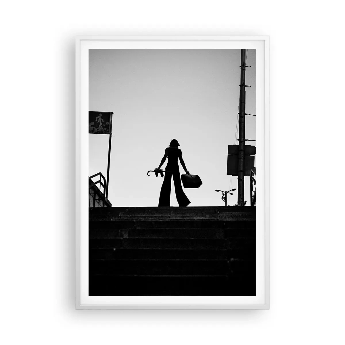Poszter fekete keretben - Városi vándorlás - 70x100 cm