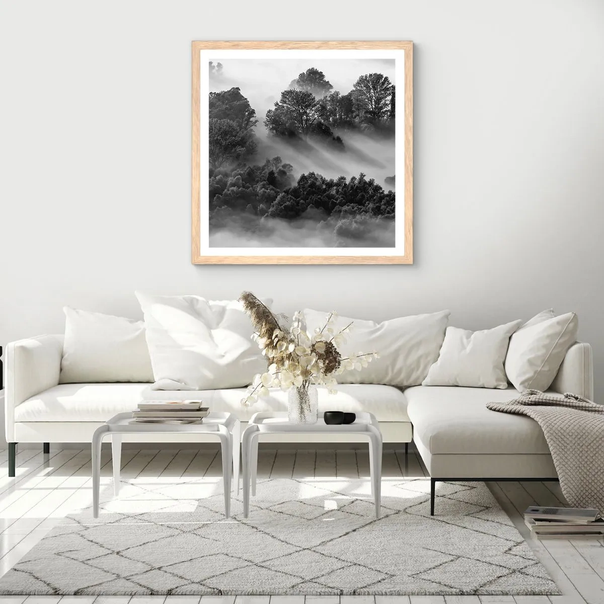 Poszter világos tölgy keretben - Az álomból felkelő - 40x40 cm