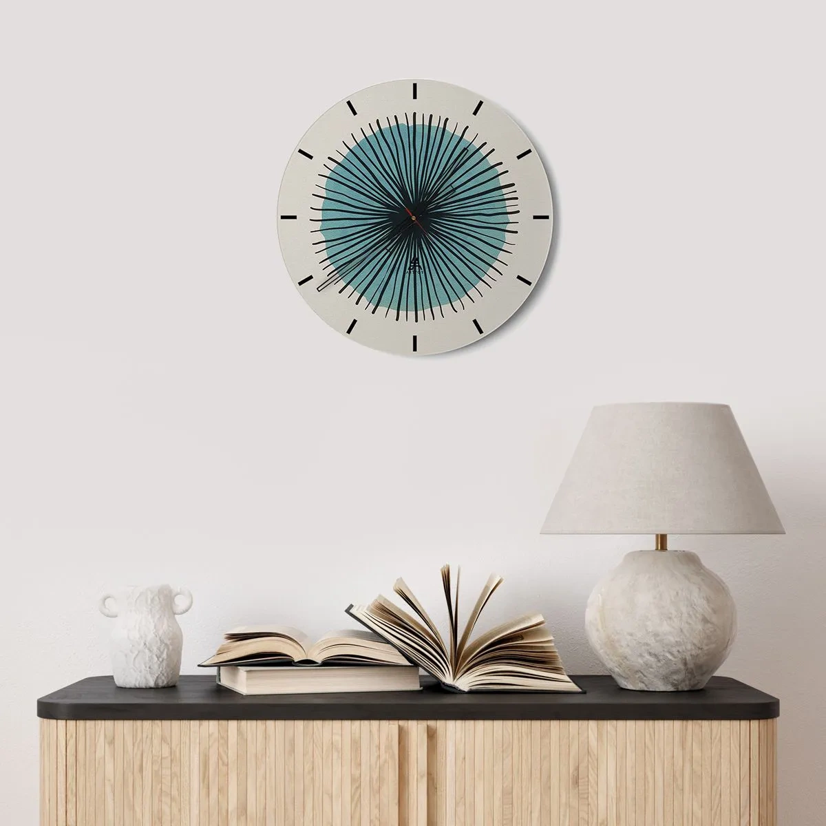 Falióra, Óra - Ragyogóan a kékben - 30x30 cm