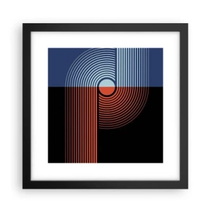 Poszter fehér keretben - Geometrikus ölelésben - 30x30 cm