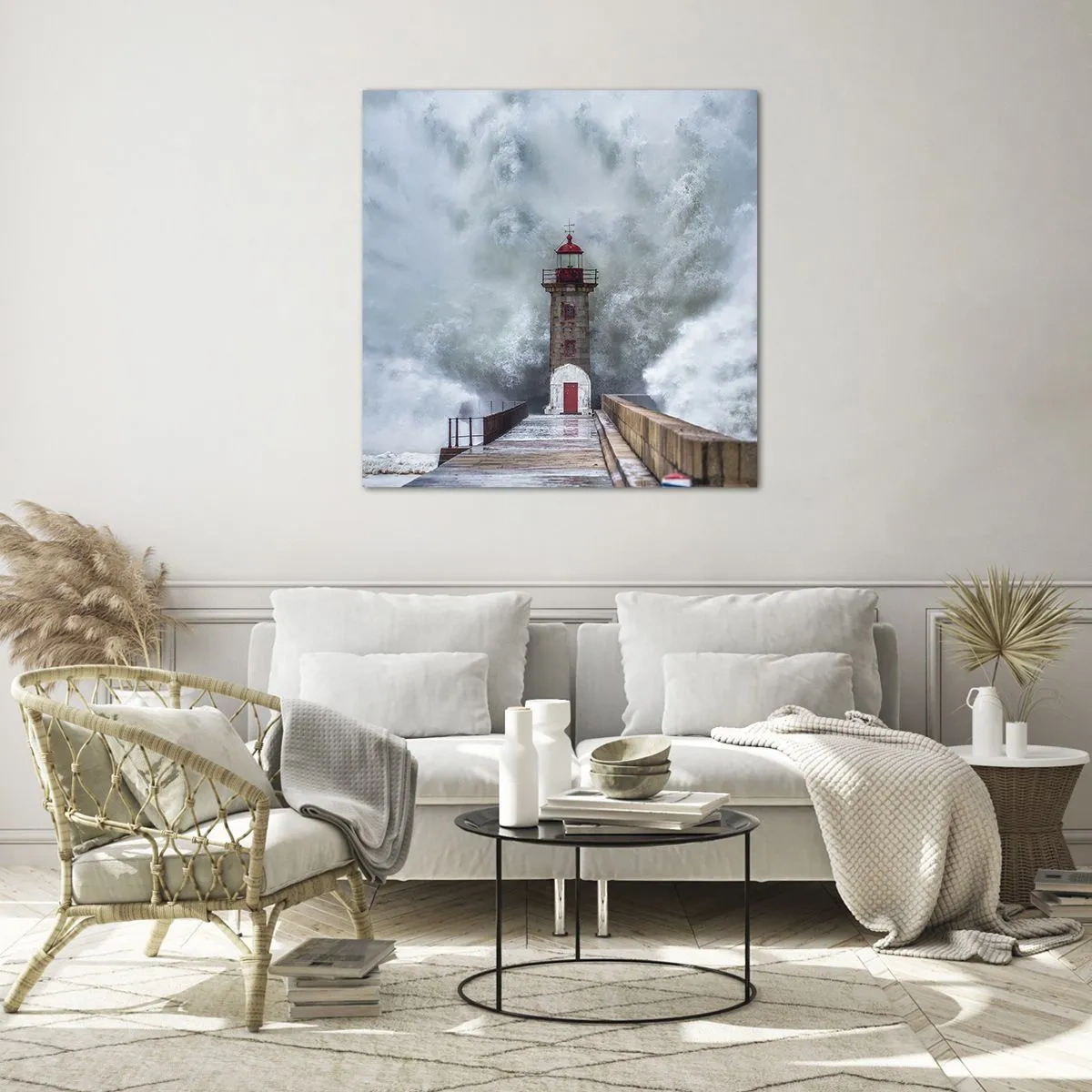 Üveg kép - A vizek ordítása, a vihar zaja - 60x60 cm