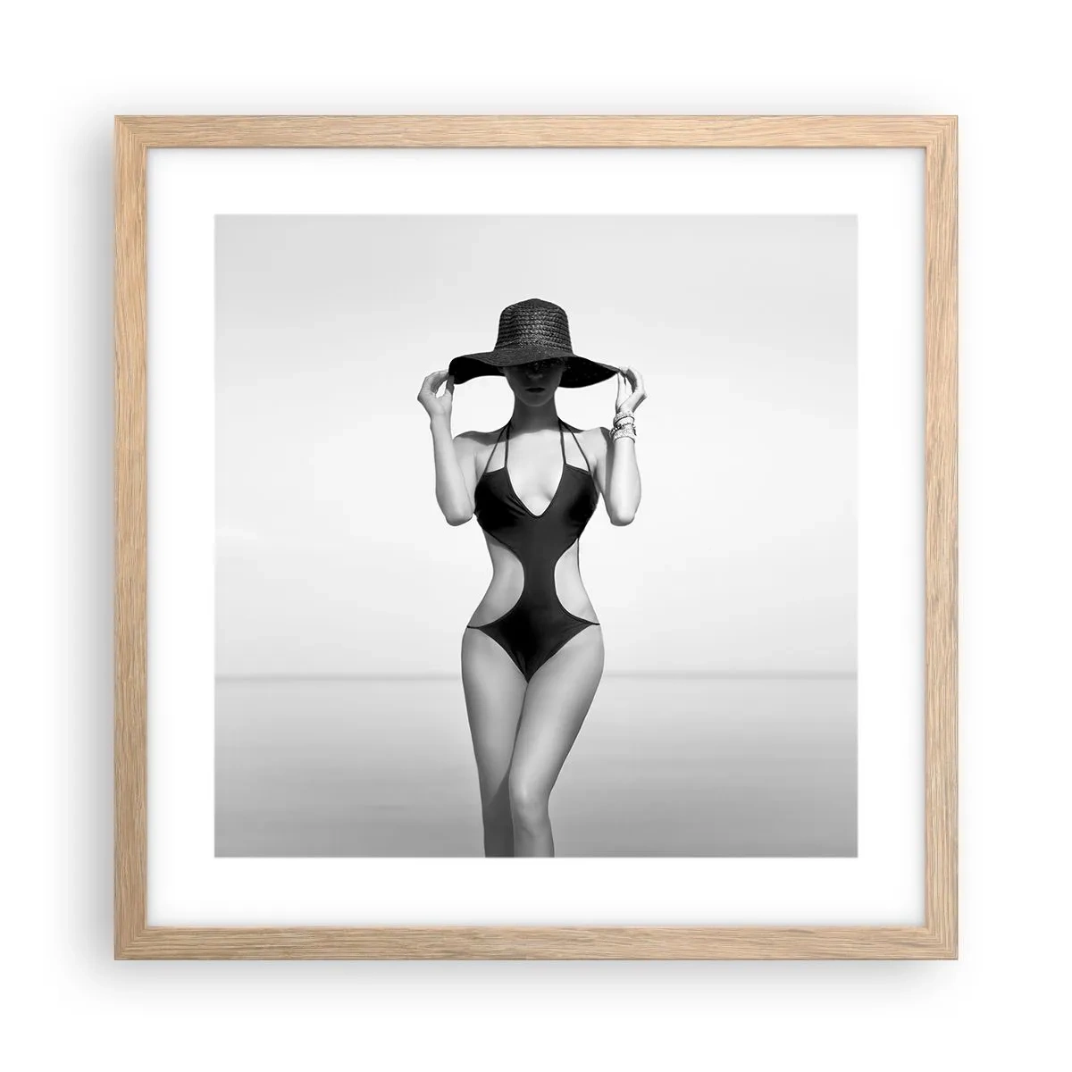 Poszter világos tölgy keretben - A nevem Elegance - 40x40 cm