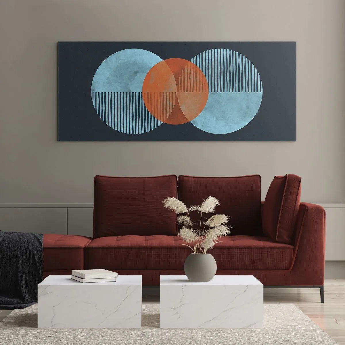 Üveg kép - Szimmetrikus kompozíció - 100x40 cm