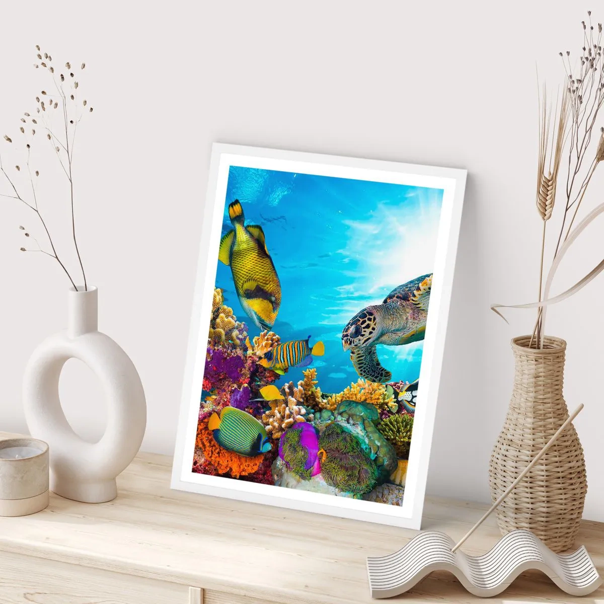 Poszter fekete keretben - Korall sétány - 70x100 cm