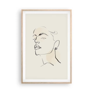 Poszter világos tölgy keretben - Büszke tekintet - 61x91 cm
