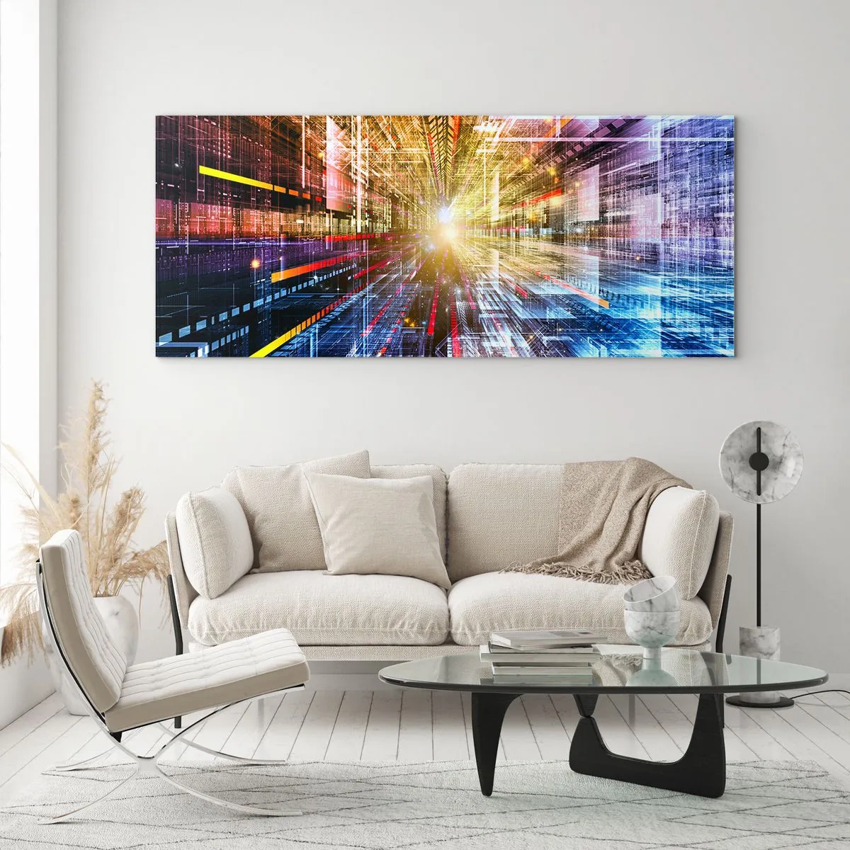 Üveg kép - Fényes folyosó - 140x50 cm