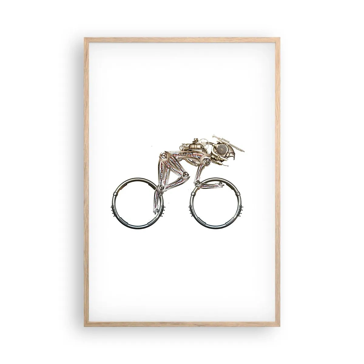 Poszter világos tölgy keretben - Remek gép - 61x91 cm