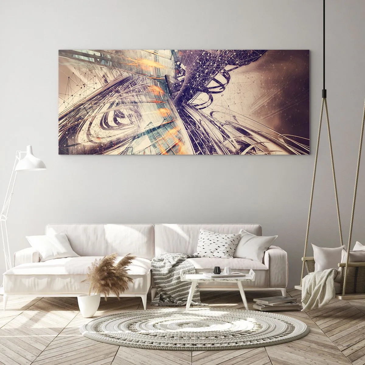 Üveg kép - Nagy rohanásban - 90x30 cm