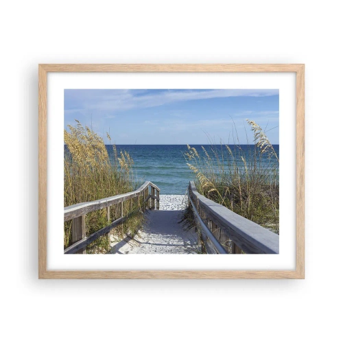 Poszter világos tölgy keretben - Napsütésben, szélben - 50x40 cm