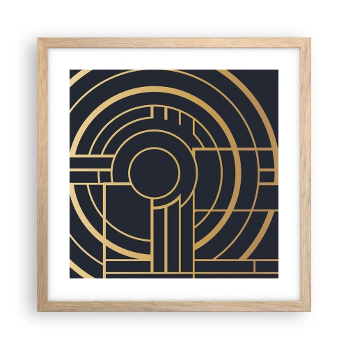 Poszter világos tölgy keretben - A dolgok fordulatai - 40x40 cm