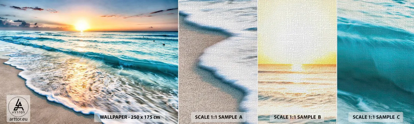 Fotótapéta Minta Premium Canvas - Érdemes megnézni - Tájkép, Strand, Napnyugta - 100x30 cm