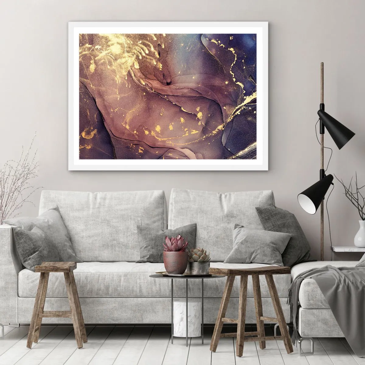 Poszter fekete keretben - Anyag és lélek - 100x70 cm