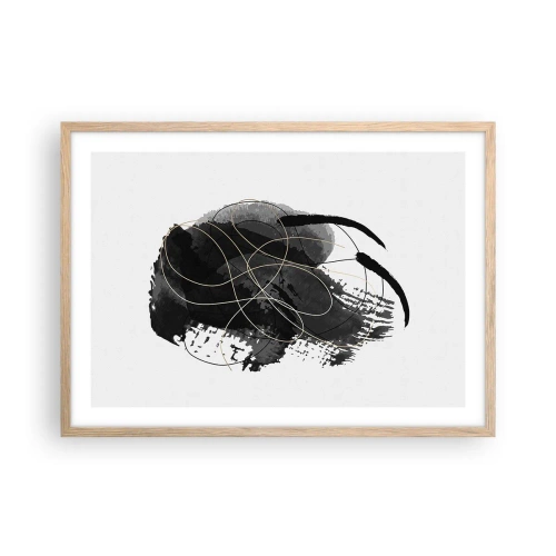 Poszter világos tölgy keretben - Feketéből készült - 70x50 cm