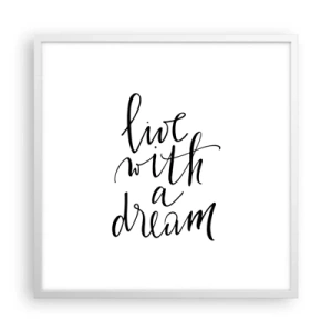 Poszter fekete keretben - Természetesen - 60x60 cm