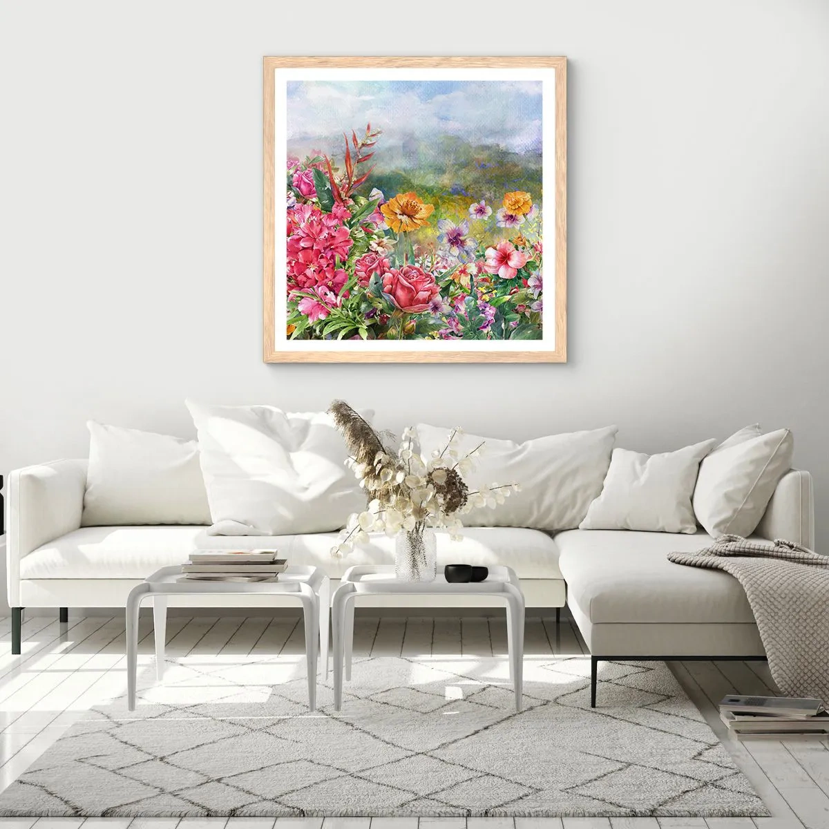 Poszter világos tölgy keretben - A kert, amelyik megőrült - 40x40 cm