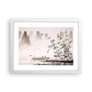 Poszter fekete keretben - A rizsföldek csendje - 40x30 cm