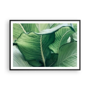 Poszter fehér keretben - Intenzíven zöld élet - 100x70 cm