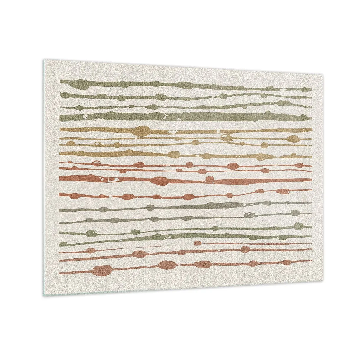 Üveg kép - Színes vonalak és foltok ritmikus kompozíciót alkotnak - 70x50cm - Zenei színjegyzetelés - Modern fali dekoráció nappalihoz és hálószobához ARTTOR