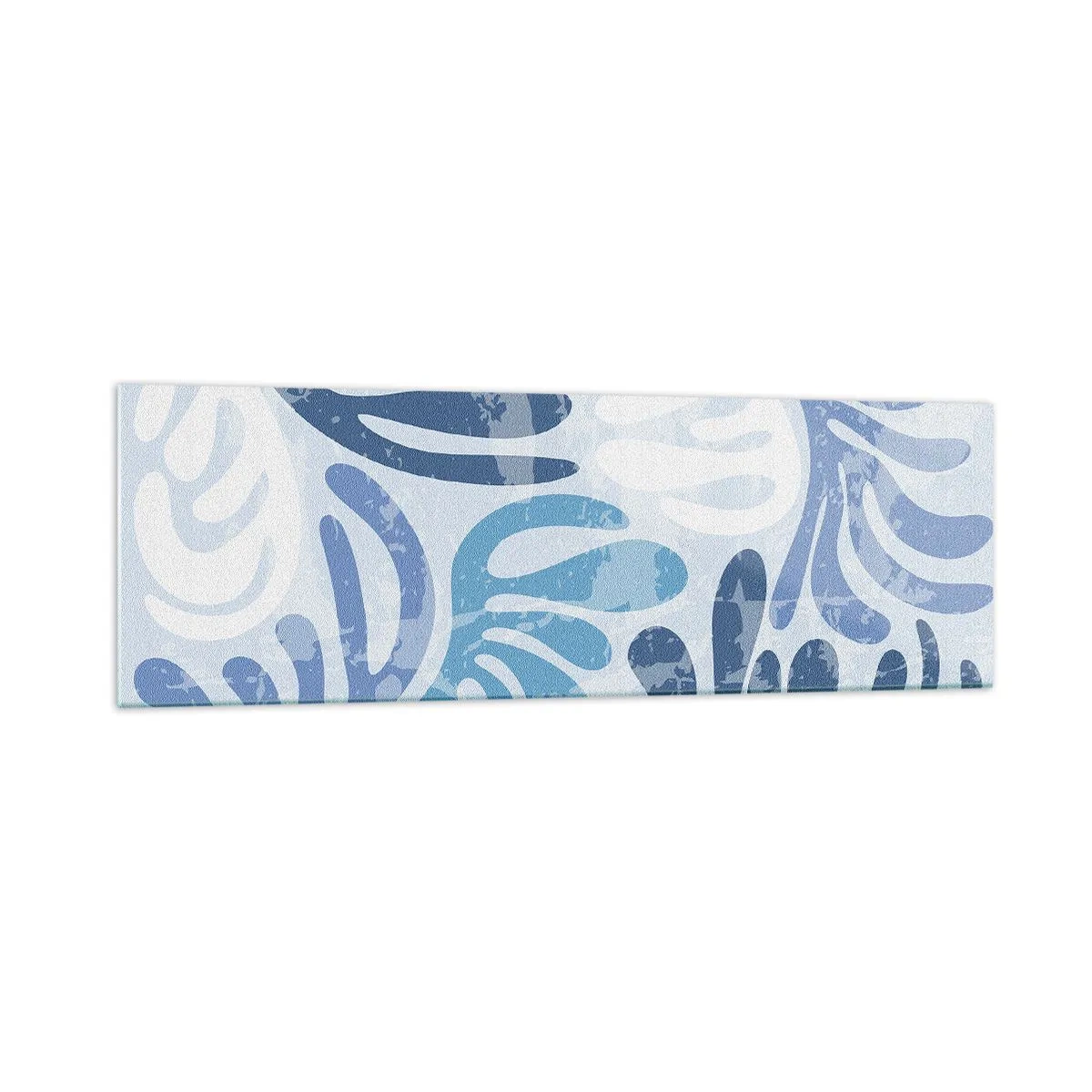 Üveg kép - Kék páfrányok - 160x50 cm