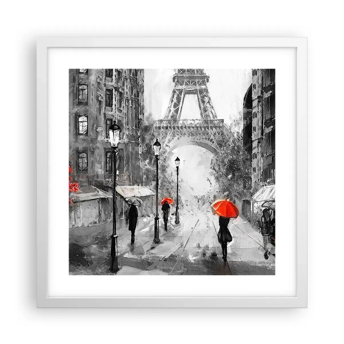 Poszter fekete keretben - Minden út hozzá vezet - 40x40 cm