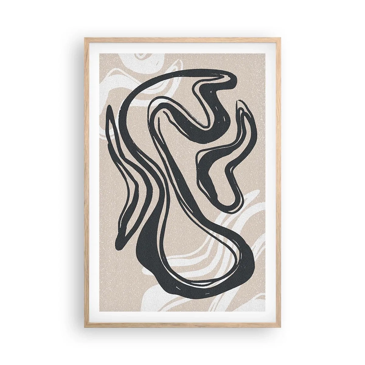 Poszter világos tölgy keretben - Megsokszorozott kifejezés - 61x91 cm