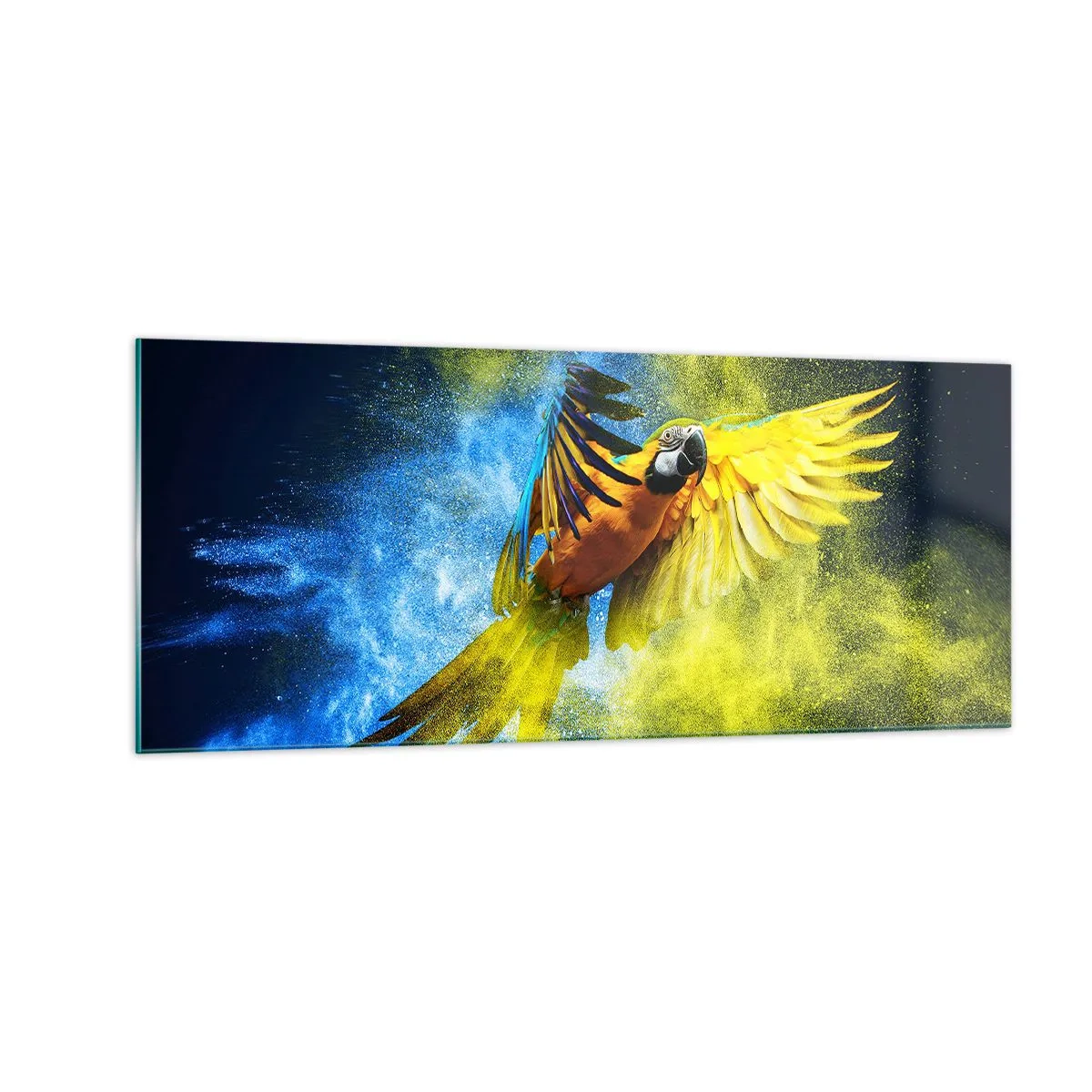 Üveg kép - A kék és arany porban - 100x40 cm