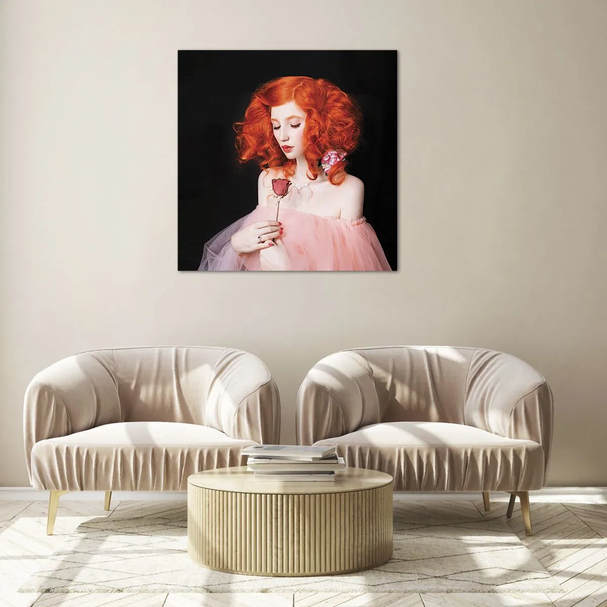 Üveg kép - Barokk stílusban - 50x50 cm