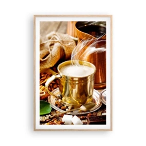 Poszter világos tölgy keretben - Szép napot! - 61x91 cm