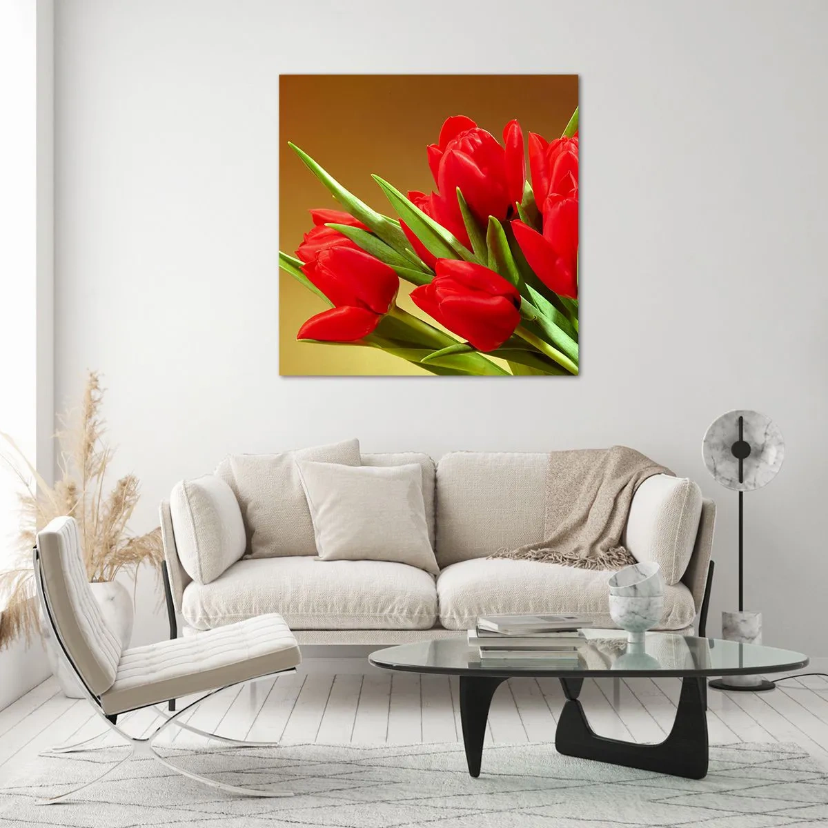 Üveg kép - Egy csokor tavaszi öröm - 60x60 cm