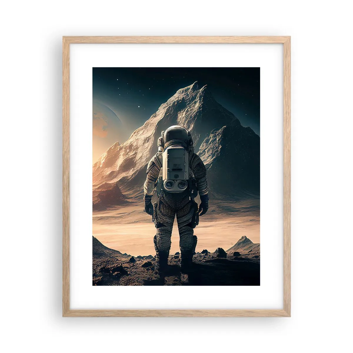 Poszter világos tölgy keretben - Új kihívás - 40x50 cm