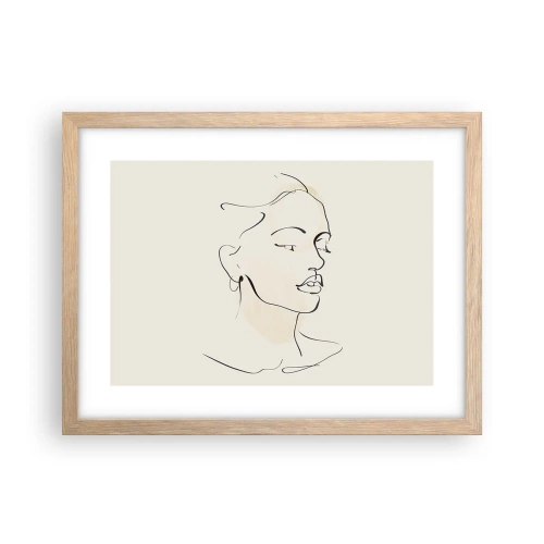 Poszter világos tölgy keretben - Bizonyos vonallal - 40x30 cm