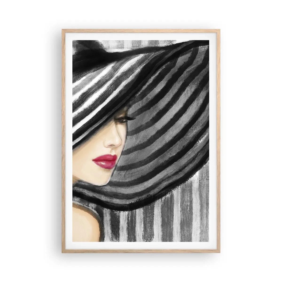 Poszter világos tölgy keretben - Hol keressünk? - 70x100 cm