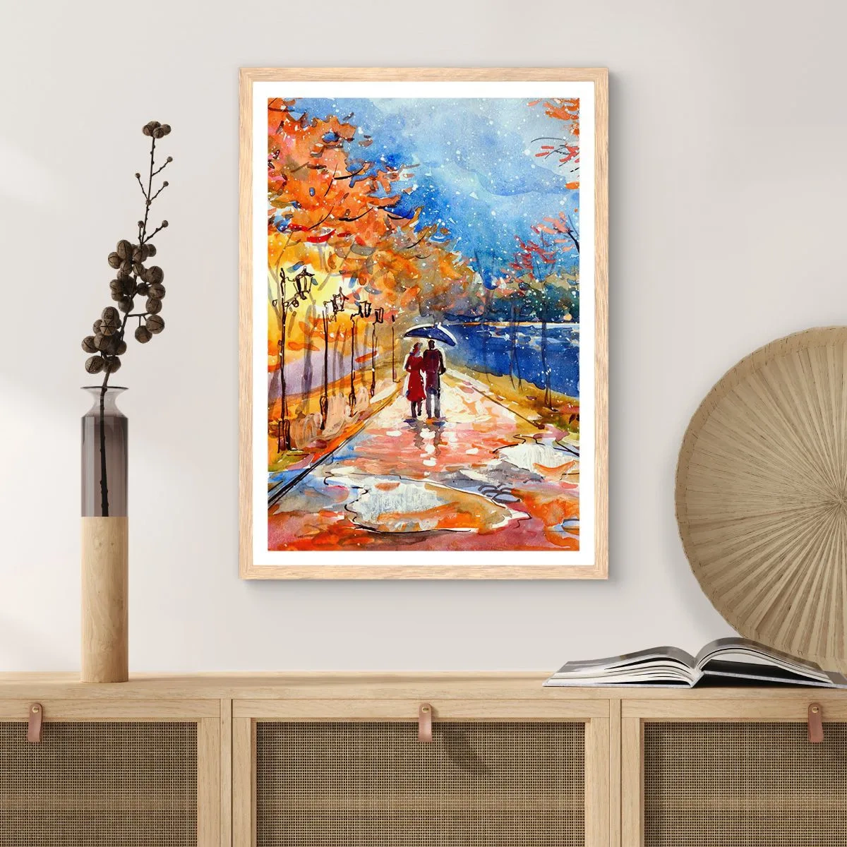 Poszter világos tölgy keretben - Együtt az idő határáig - 30x40 cm