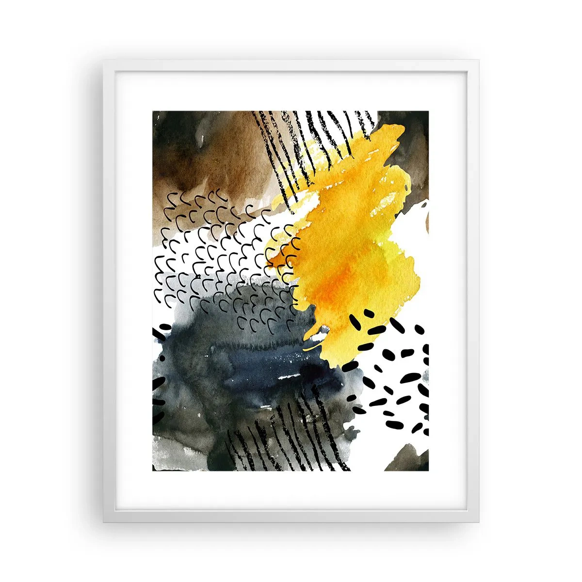 Poszter fekete keretben - Az elemek találkozása - 40x50 cm