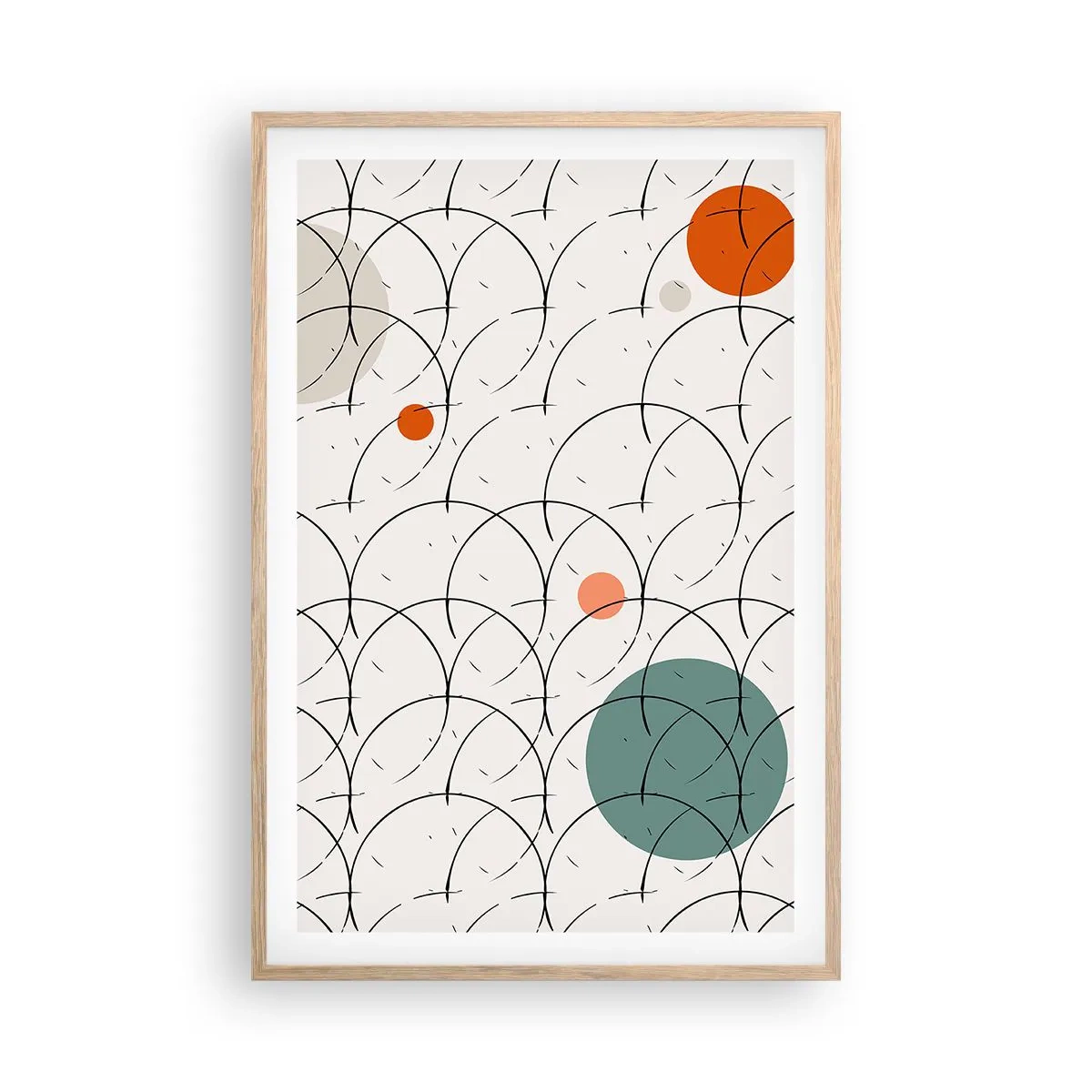 Poszter világos tölgy keretben - A pop-art szellemében - 61x91 cm