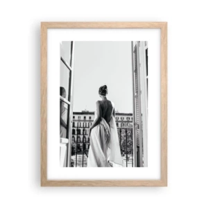 Poszter világos tölgy keretben - Az érzékek felébredése - 30x40 cm