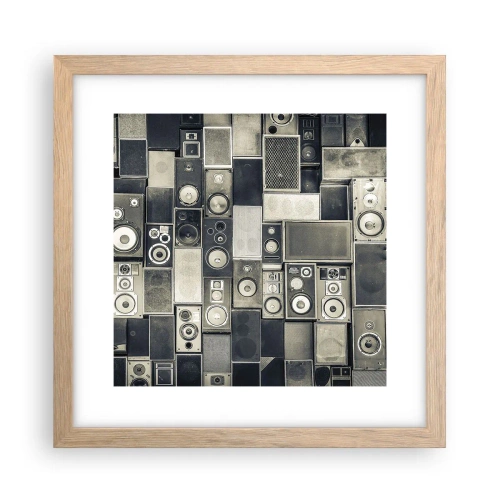 Poszter világos tölgy keretben - És minden rendben van - 30x30 cm