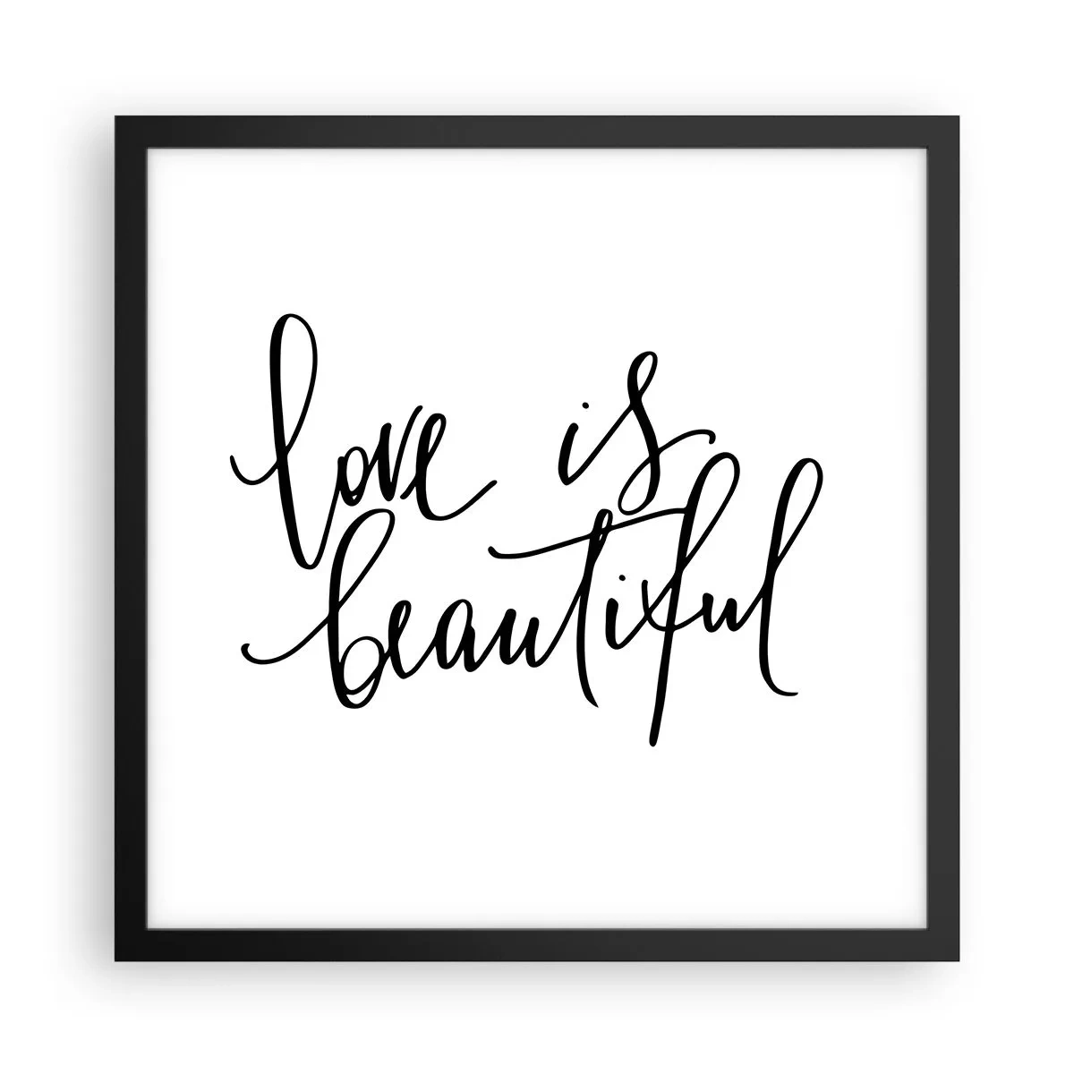 Poszter fehér keretben - Olvass és ismételj - 40x40 cm